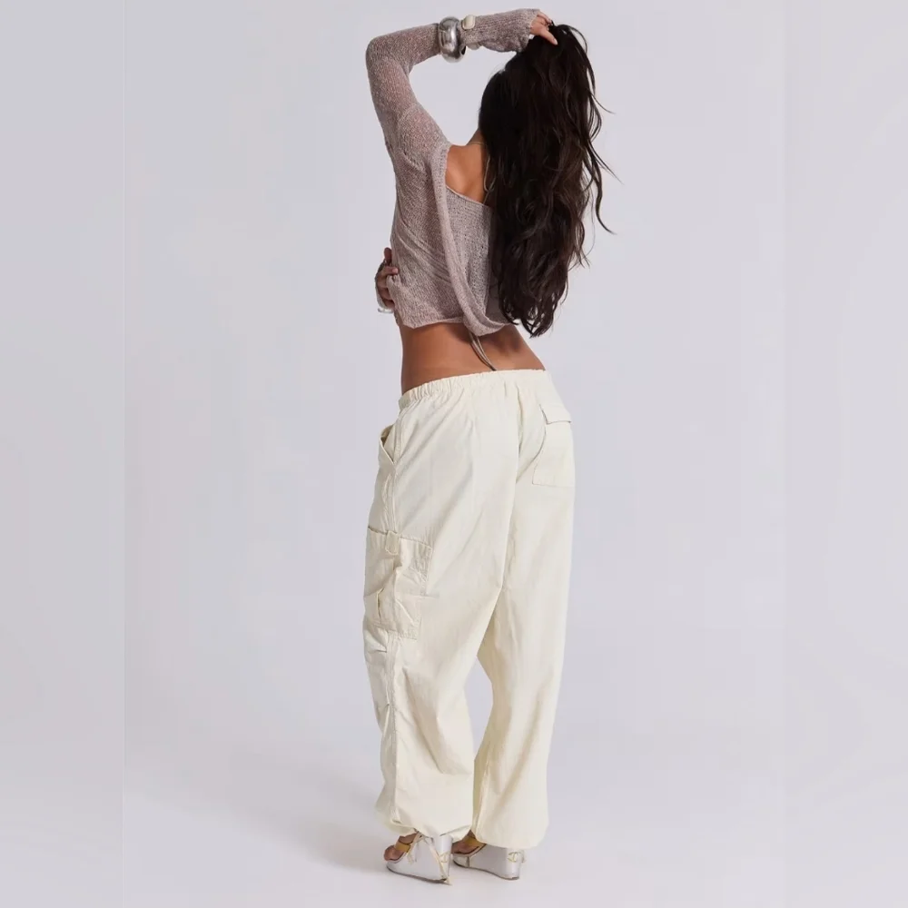 Jaded London Ecru Parachute Cargo Pants Size S - Picture 5 of 16
